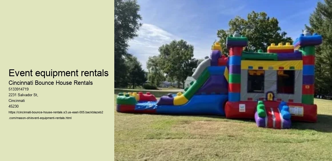Event equipment rentals