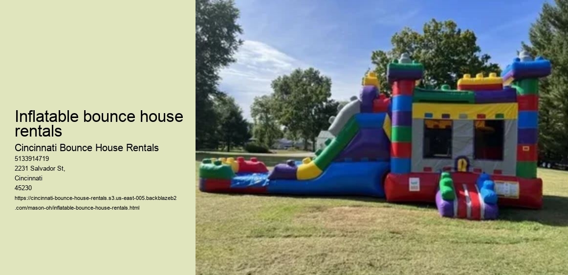 Inflatable bounce house rentals