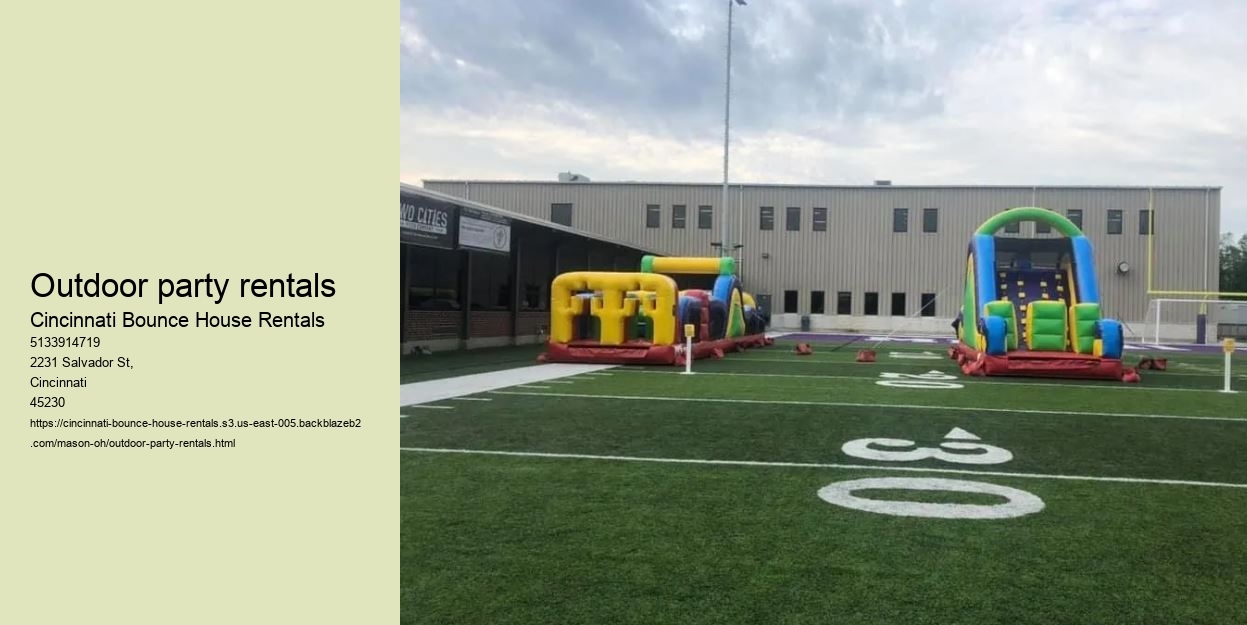 Outdoor party rentals